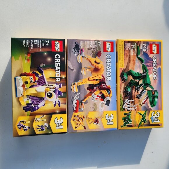 NEW LEGO Creator 3-in-1 BUNDLE Lion Safari Dinosaurs Fantasy Forest Creatures 31 - Picture 7 of 15